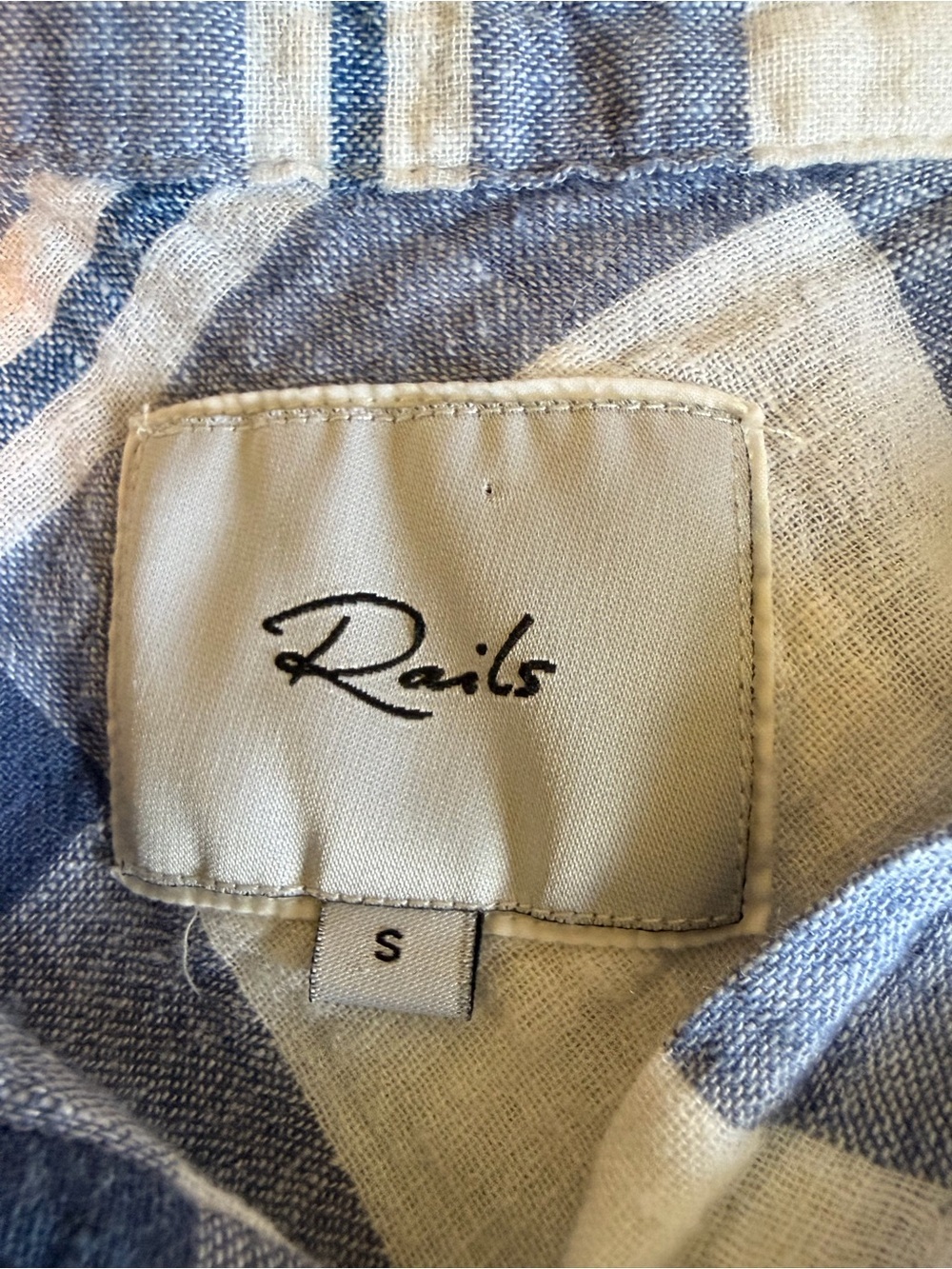 Rails Blue Plaid Crop Tie-Front Shirt - Women - Picture 10 of 13